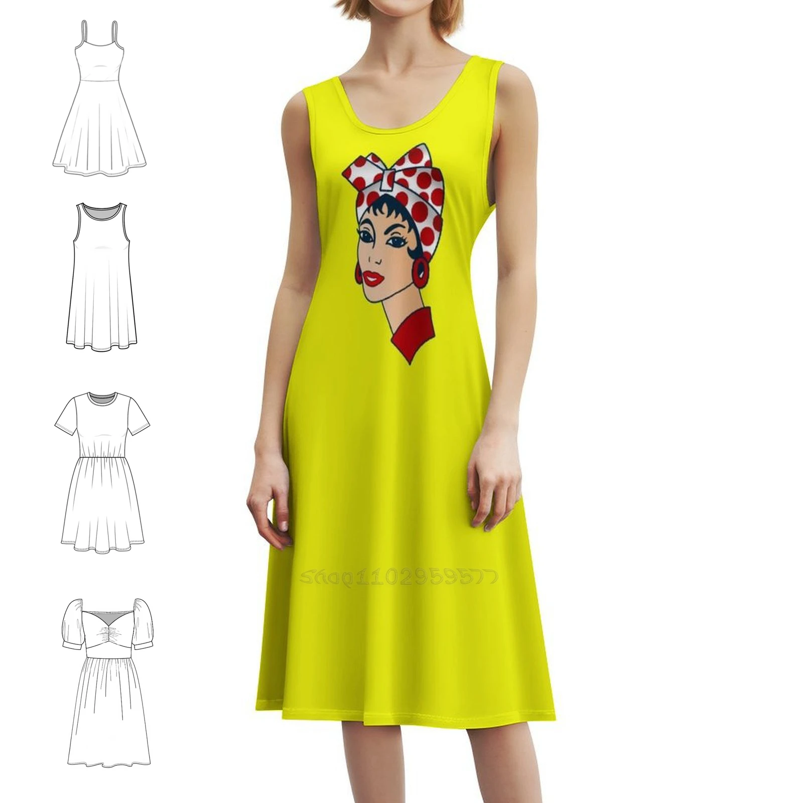 

The Insurmountable P: A: N Богемное платье без рукавов с несколькими принтами, пляжное праздничное платье для отдыха, хлеб, Венесуэла, арепа, национальный