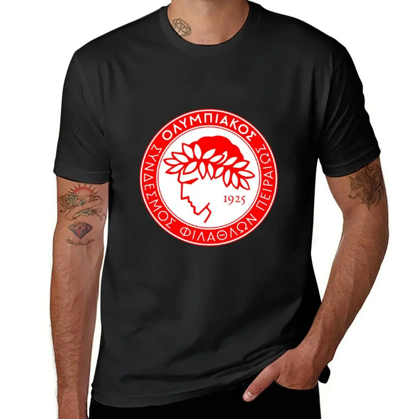 

OLYMPIAKOS T-Shirt funny gifts cotton graphic tees korean fashion anime shirts men