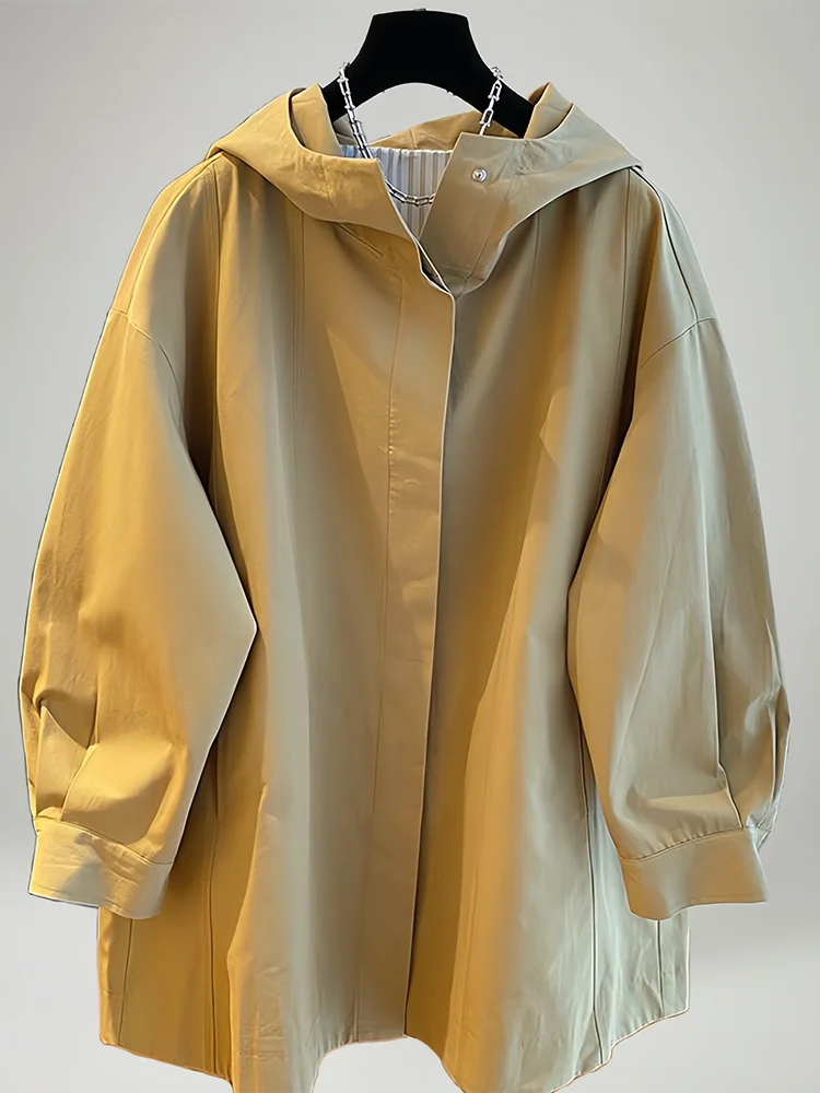 

Элегантная женская куртка с капюшоном, осенне-зимняя, новая, свободного кроя, повседневная, универсальная, средней длины, на молнии, цветная, в китайском стиле