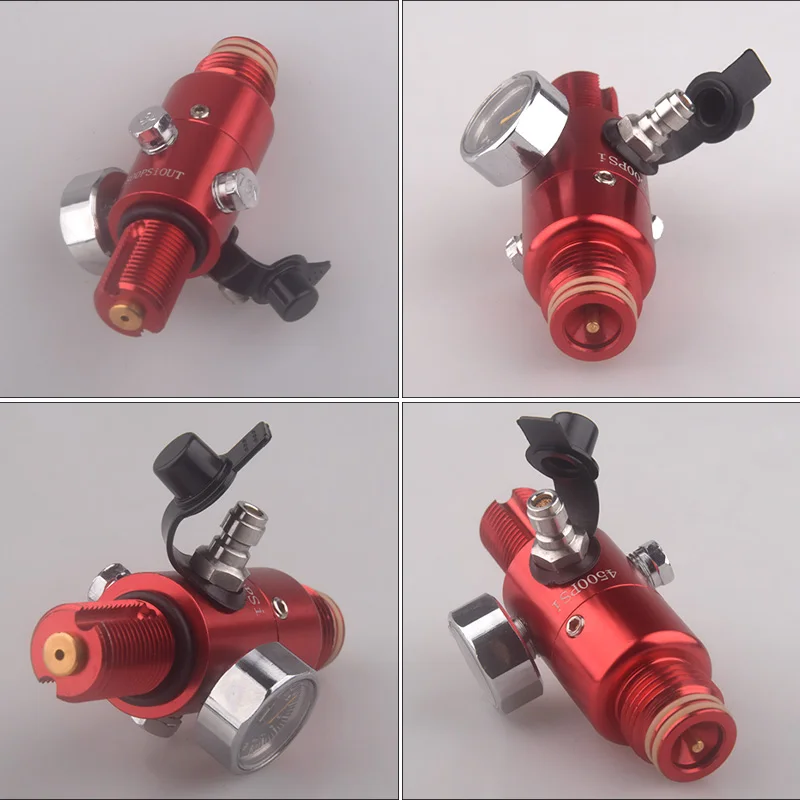 HPA M18*1.5 Scuba Air Tank Pressure Regulator Gas Cylinder Refill Filling Adapter Valve Output 1800PSI For CO2 Station Diving