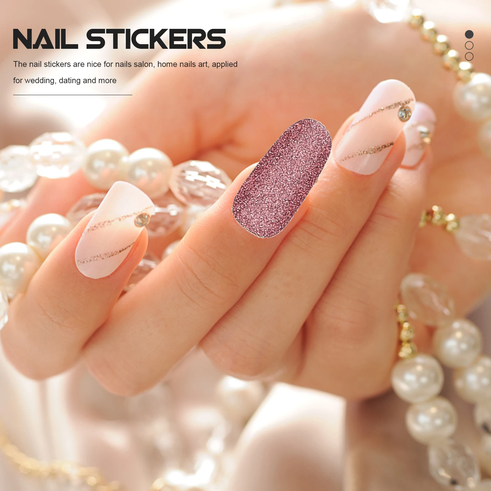 

6 Sheets Nail Strips Self Adhesive Manicure Stickers Mermaid Design Easy Apply Beautiful Colors Daily Decoration Press