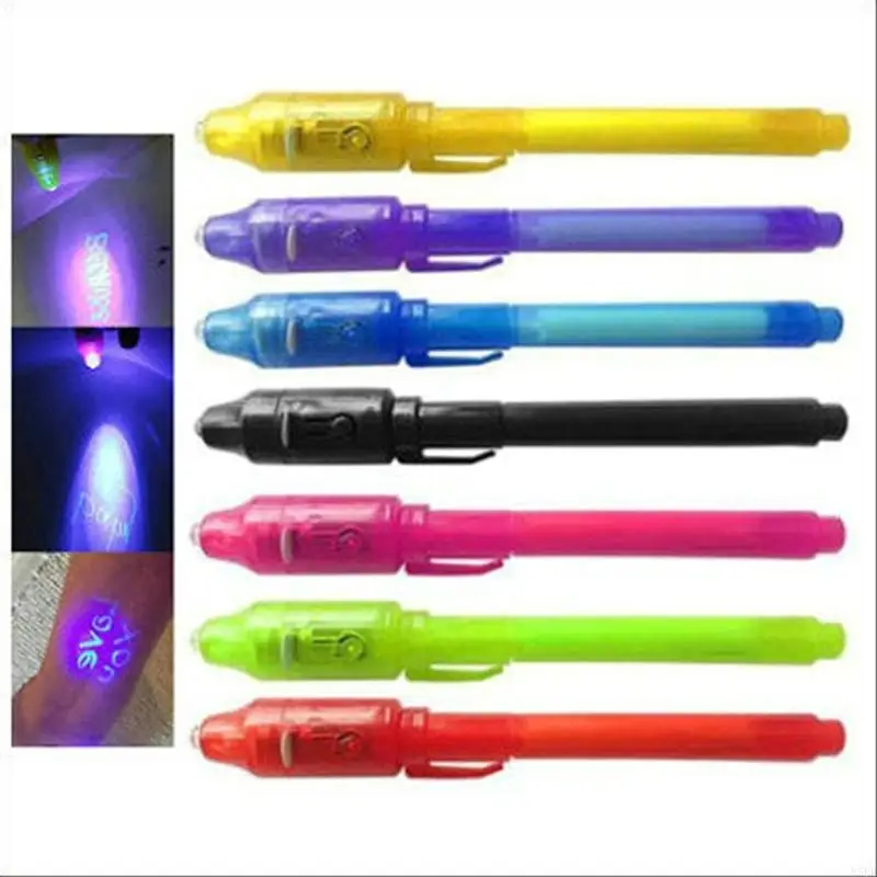 

Y5LB 7/14 Pcs Magics Pen Invisible Pen with Lamp Spies Pen for Secret Messages