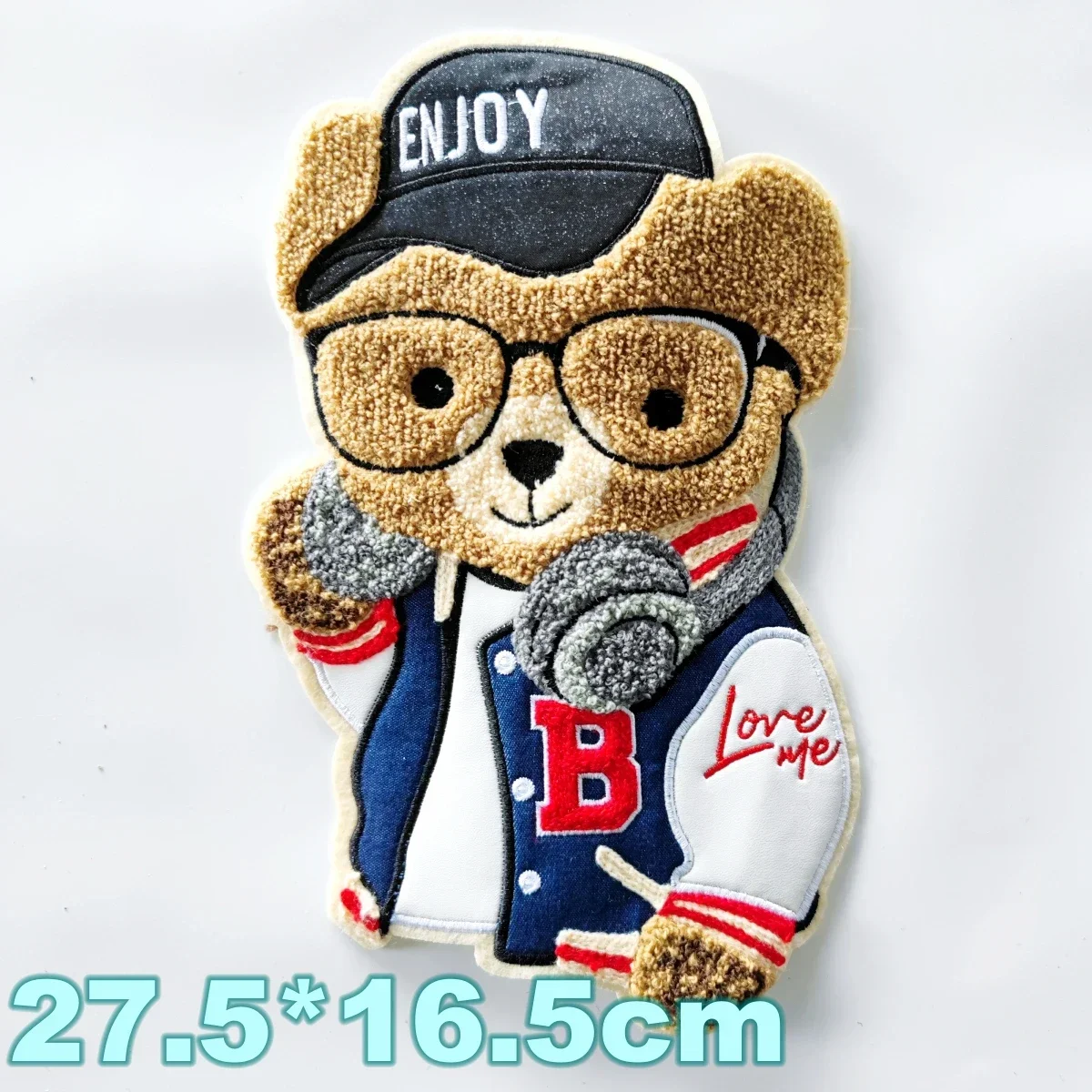 Embroidery Big Chenille Patch,Bear Animal Cartoon Badges,Bears Appliques Bee Patches for Clothing WF231161