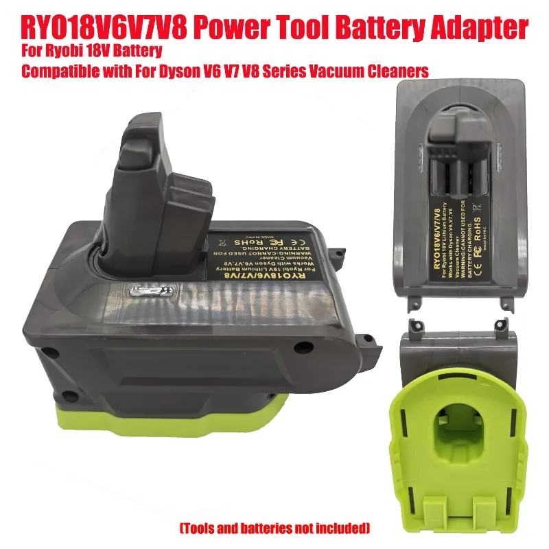 

For Ryobi 18V Battery RYO18V6V7V8 Power Tool Battery Adapter Converter Compatible with For Dyson V6 V7 V8 Series Vacuum Cleaners