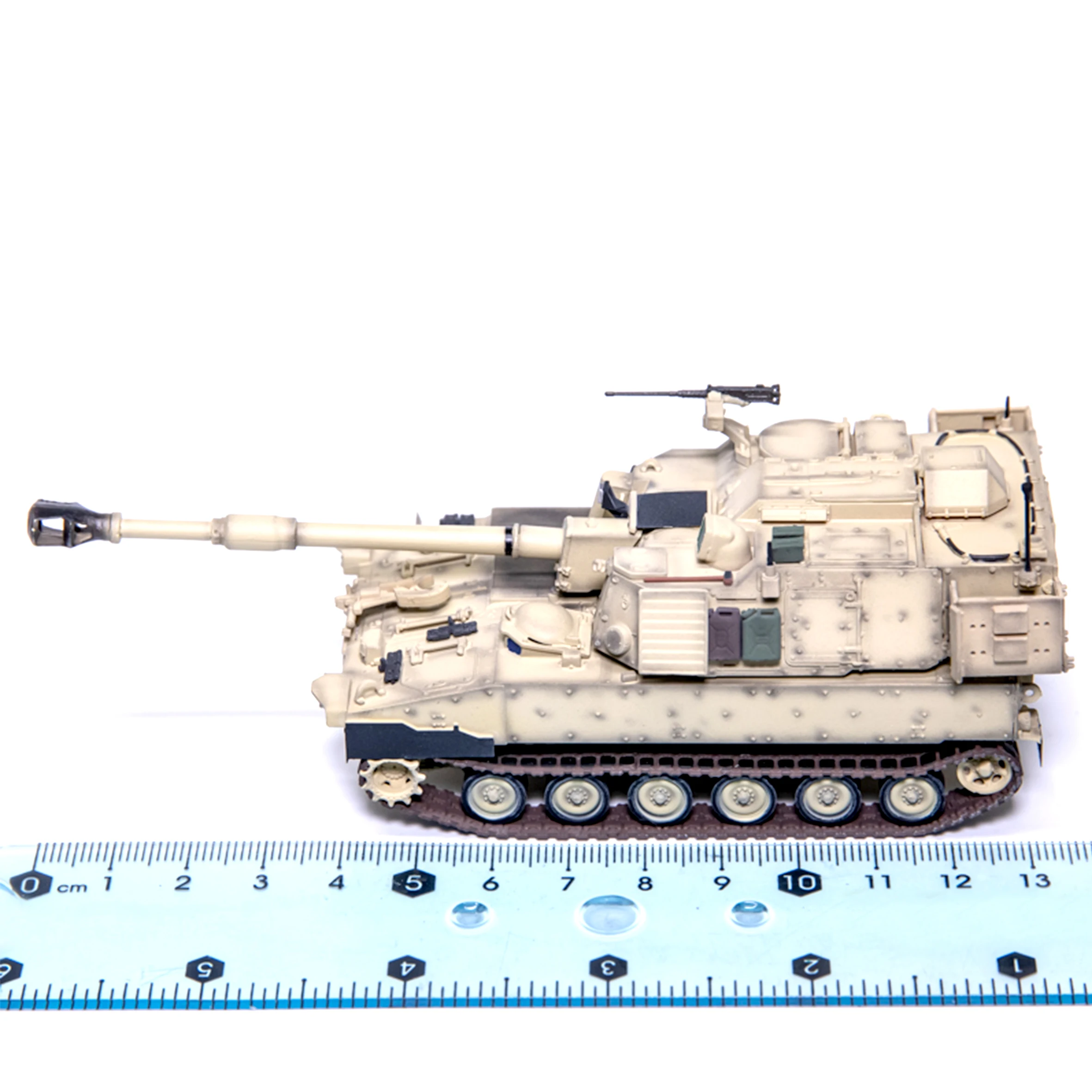 自走式タンクモデル、砂漠のコーティング、完成した静的コレクション、1: 72 t-m us m109a7、155mm