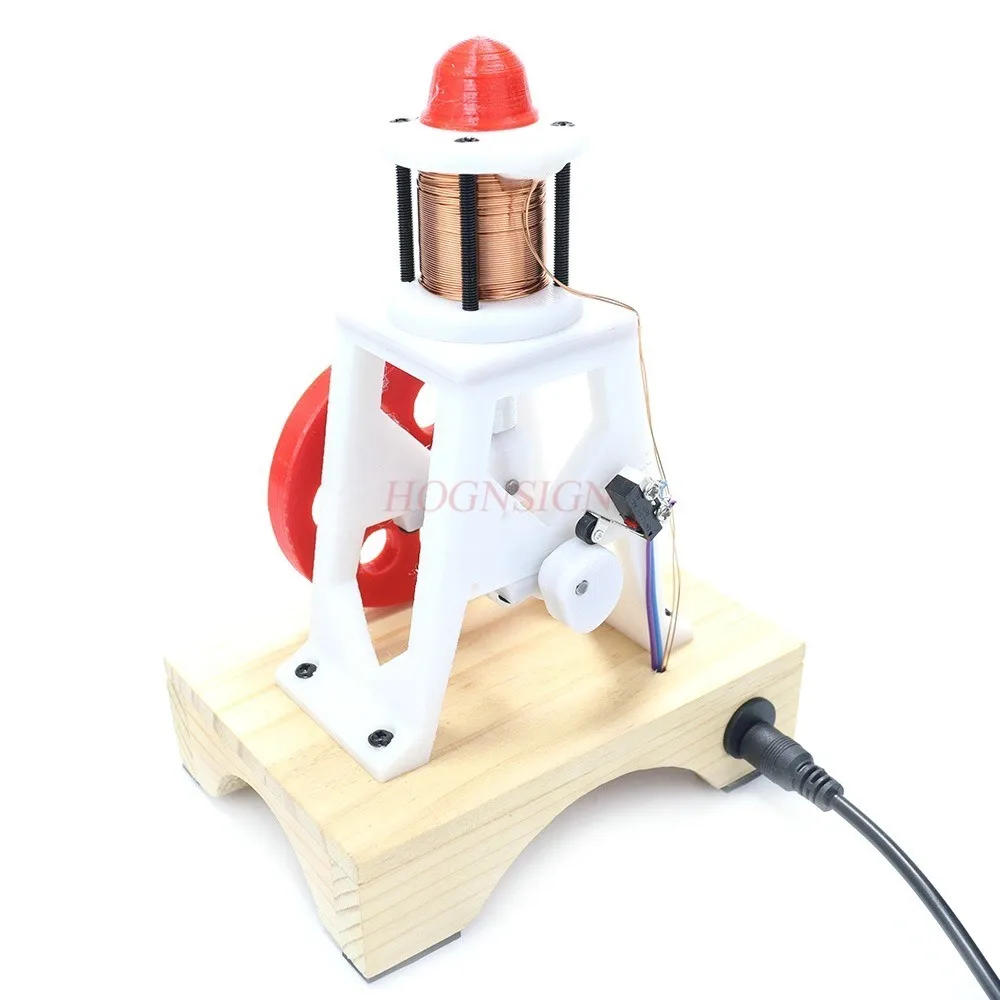 principles of electric and magnetic motion，DIY electromagnetic single cylinder engine model physics teaching experiment,
