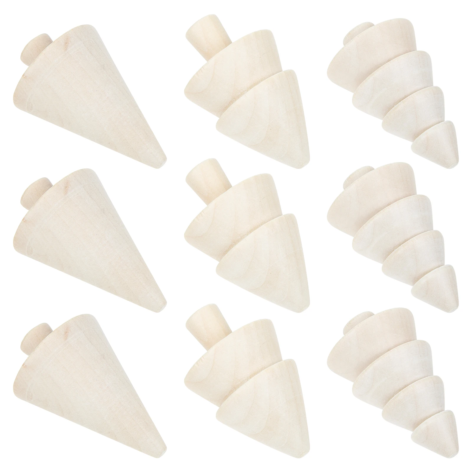 

9 Pcs Unfinished Wood Christmas Trees DIY Supplies Little Girl Toys Home Decor Christmas Trees Decorations Children Toys Eco