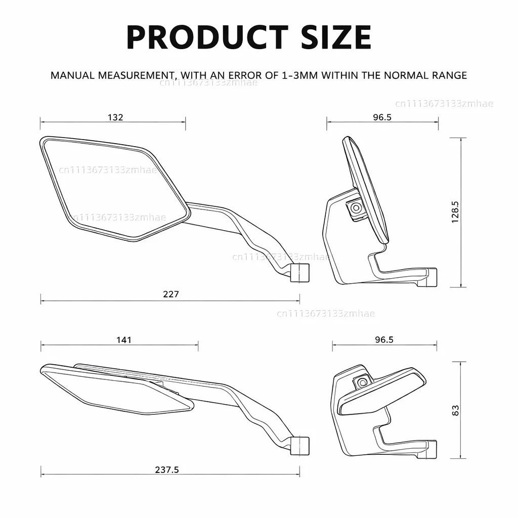 For Aprilia DORSODURO 750 DORSODURO1200 Motorcycle Wing Mirrors Rearview Rotating NEW Rearview Side Mirror