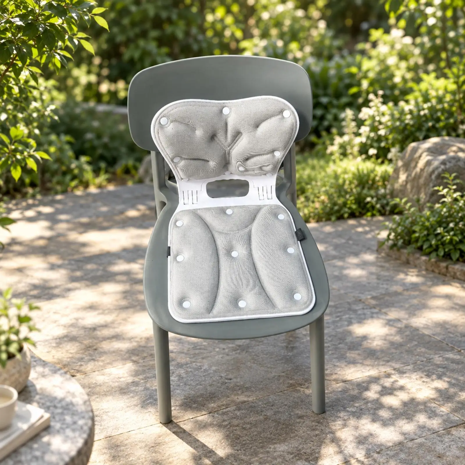 for seat-and-Back Support Cushion Ergonomic Chair Support Cushion with Straps Contoured Breathable for Office, Outdoor