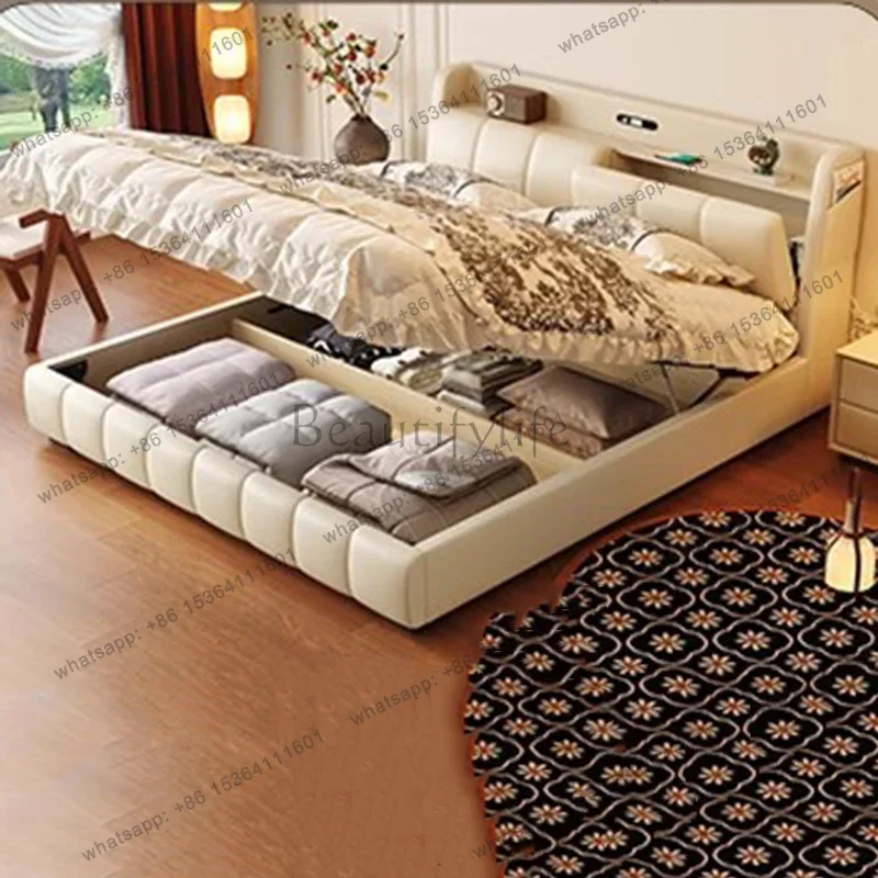 D33Beauty Multifunctional Bed Design Girls Massage Double Queen Loft Bed Luxury Sun Sleeping Princess Camas De Casal Home Furnit