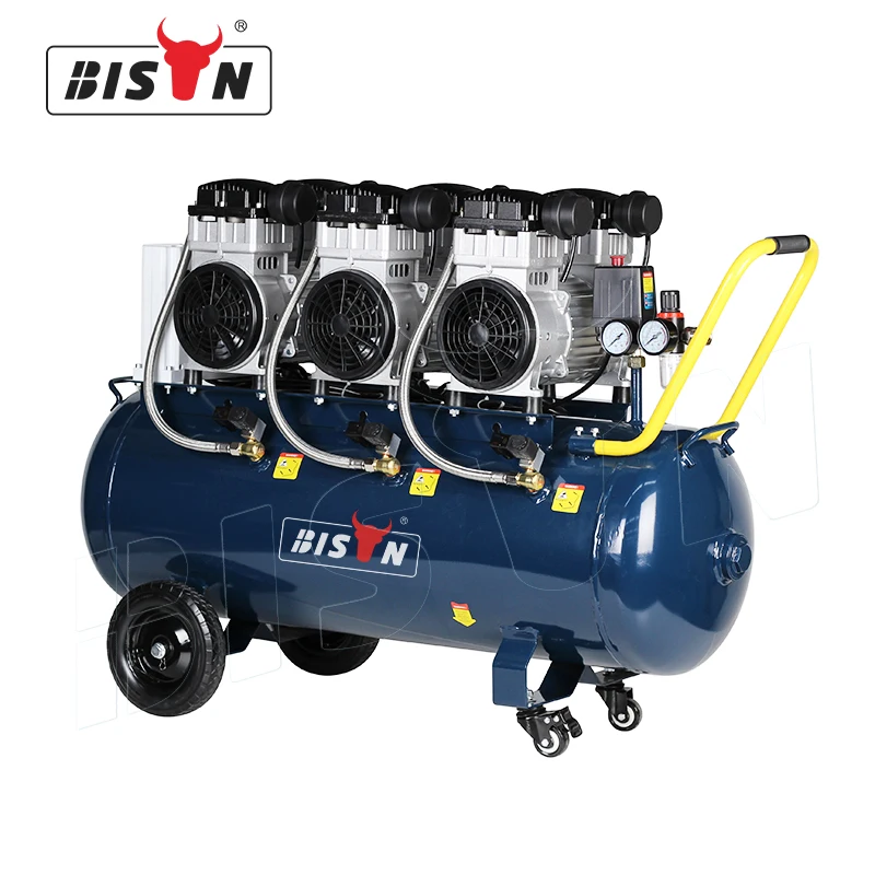 BISON 8bar Soundproof Oil Free 3-cylinder Mute Silent 5hp 100l Air Compressor