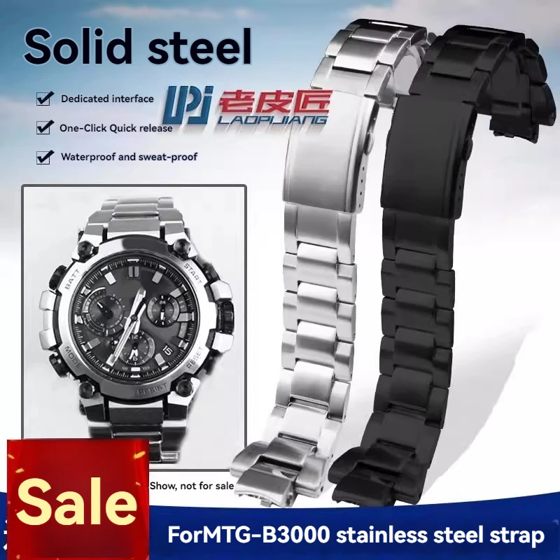 

Solid Stainless Steel Watch Chain for Casio GSHOCK Black Knight MTG-B3000 MTG-B3000B/BD Modified Metal Watch Strap Men Watchband
