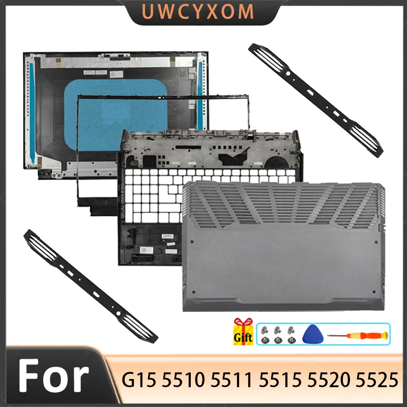 

For G15 5510 5511 5515 5520 5525 LCD Back Cover Front Bezel Palmrest Bottom Case Air Outlet Back Cover