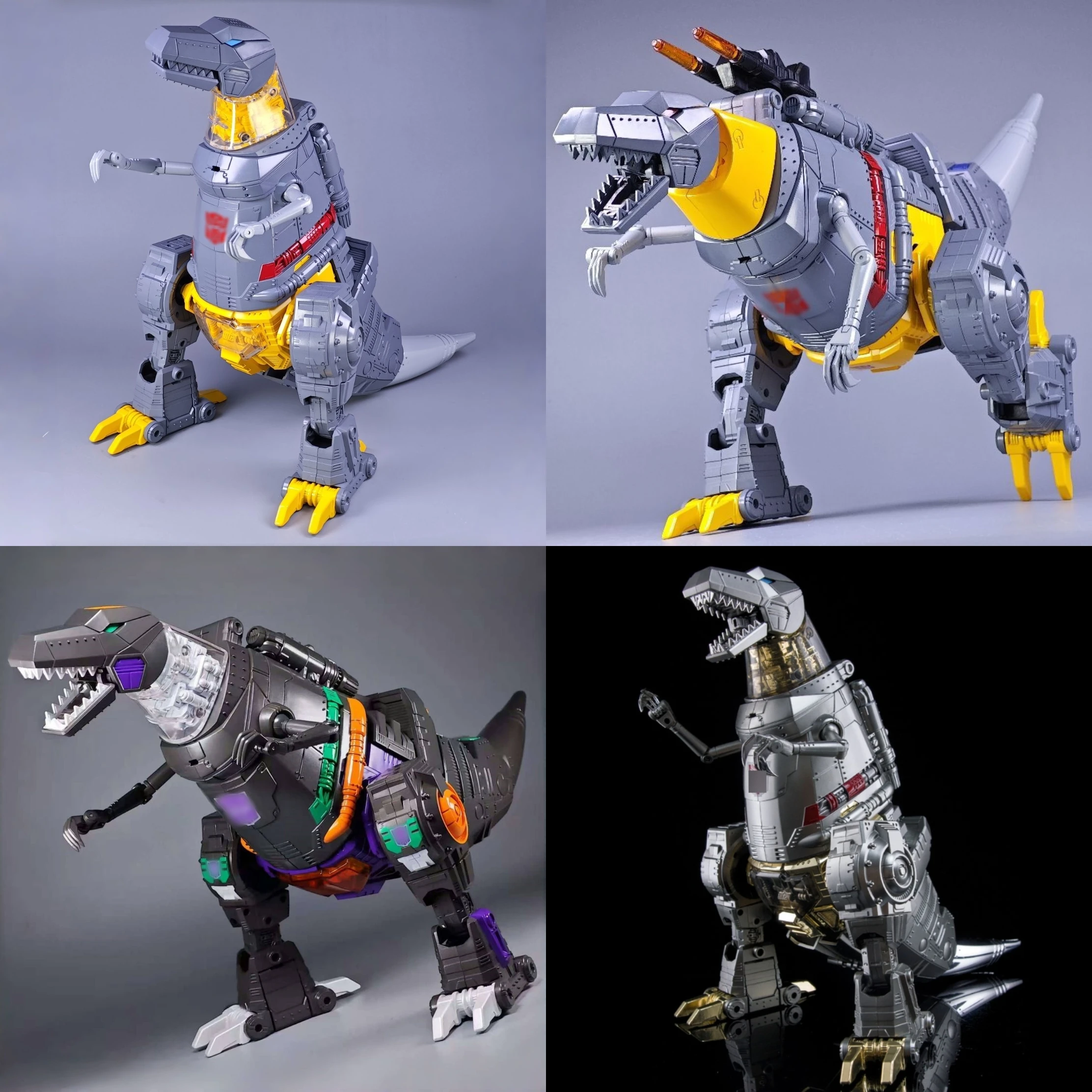 MP08 Grimlock كبير الحجم - لون الرسوم المتحركة / لون الفولاذ المقاوم للصدأ / لون المرآة (إصدار سبيكة) لعبة قابلة للتحويل