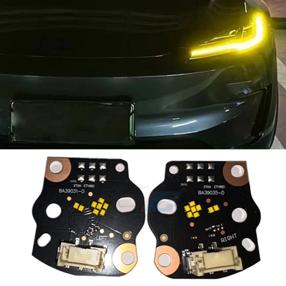Lemon Yellow Daytime Running Light Amber Light Source Module For Tesla Model 3 2024 Daytime Running Light Chip