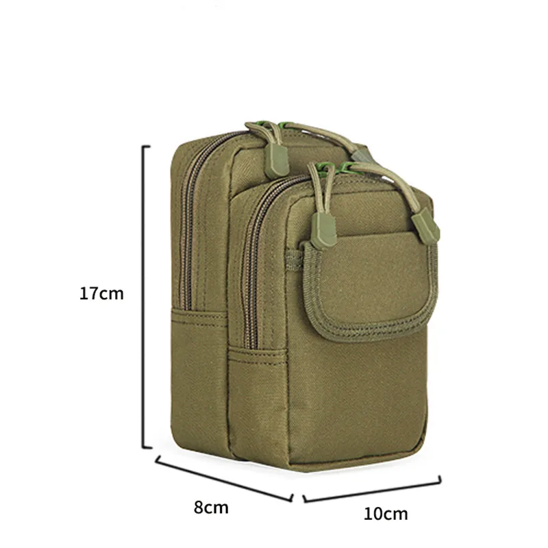 Men\'s Waist Bag Waterproof Nylon Accessories Bag Mobilephone Holder Fanny Pouch Bag Wear Resistant Hunting Fishing Tools Bag