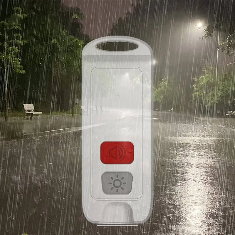 IDUD 3X إنذار شخصي، إنذار أمان للنساء مع ضوء SOS LED، صفارة الإنذار 130DB، جهاز صوت سلسلة مفاتيح مقاوم للماء للأطفال المسنين