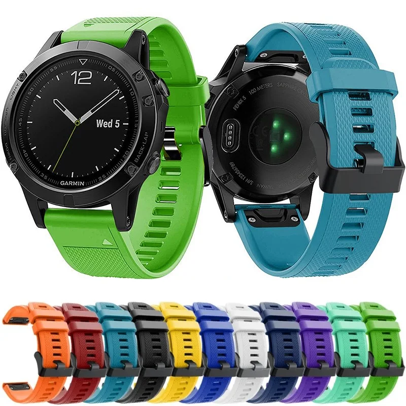 Uhr Strap Ersatz Armband Für Garmin 26mm 20mm 22mm Für Garmin Fenix 3/3 HR/5/5 Plus/5S Outdoor Sport Silikon Armband