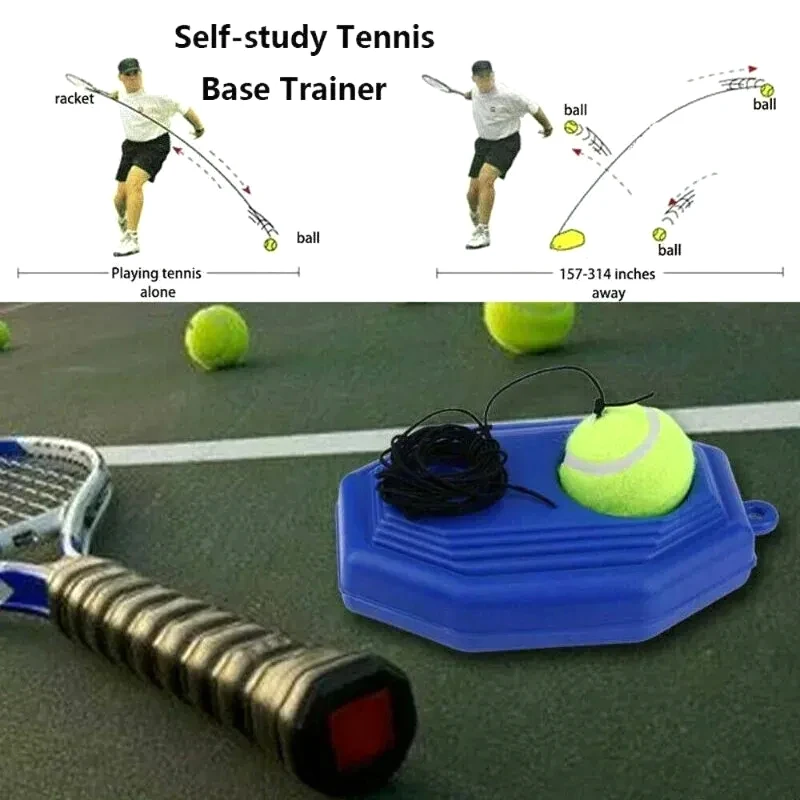 

New Portable Solo Tennis Trainer Rebound Tennis Ball With String Rope Self Tennis Practice Training Tool Adults Kids Beginners