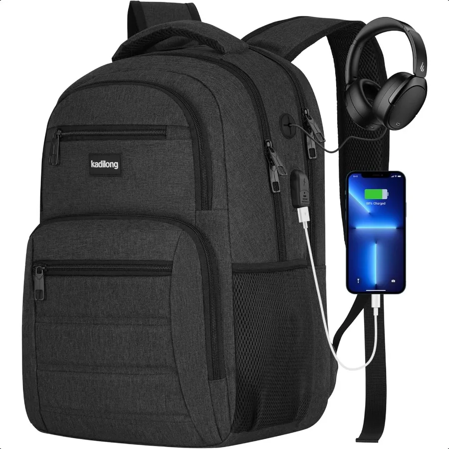 

Laptop Backpack Men Book Bag for WomenSchool Backpacks for Teen Boys with USB Charger Back Pack Anti Theft with 15.6 Inch Lapto