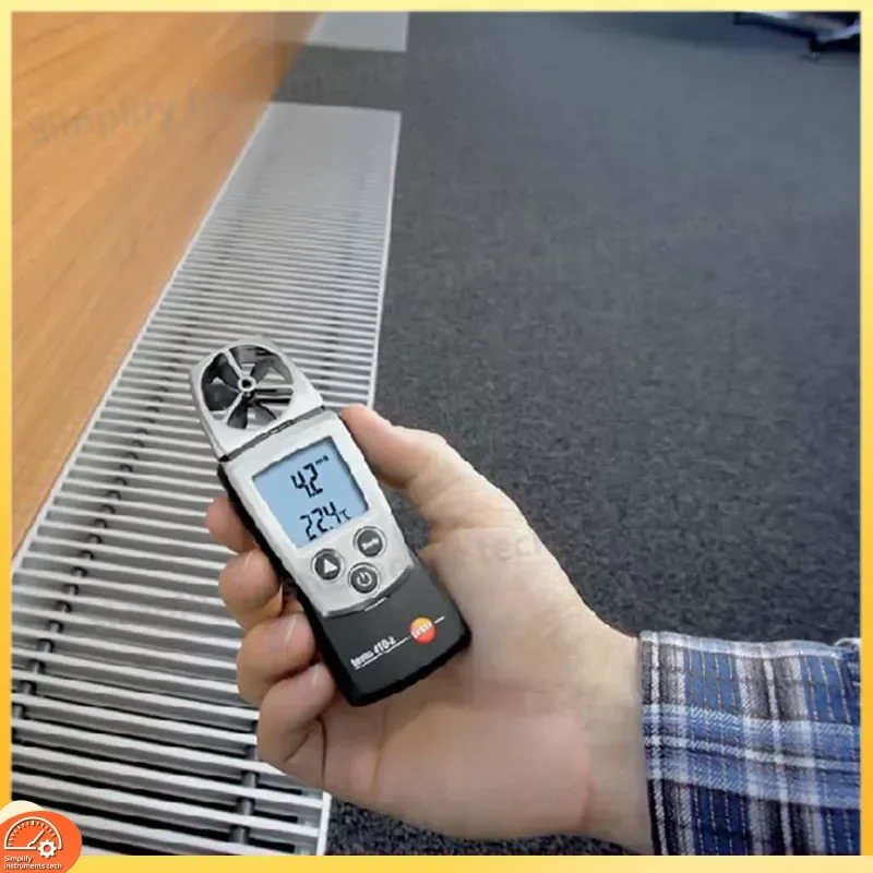 Handheld Hot Air Turbine Anemometer Digital Wind Speed Meter 0.4-20m/s Airflow Velocity Gauge HVAC Tool for Industrial
