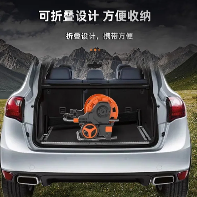 

Premium Water Pipe Storage Cart, Folding Hose, Car Wash, Faucet, Garden Watering, High Pressure Hand Push Water Pipe Cart