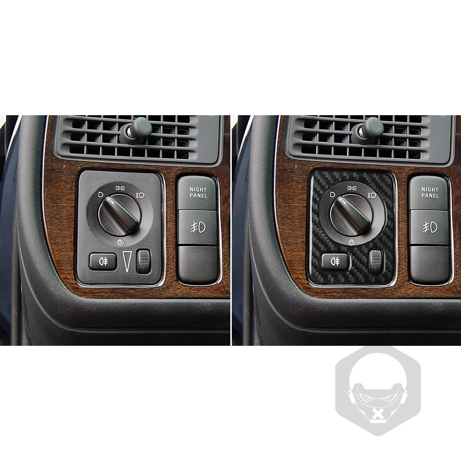 ل Saab 9-5 2003 2004 2005 ألياف الكربون العلوي التبديل لوحة التحكم غطاء الكسوة اكسسوارات السيارات الداخلية لاصقة تزيين