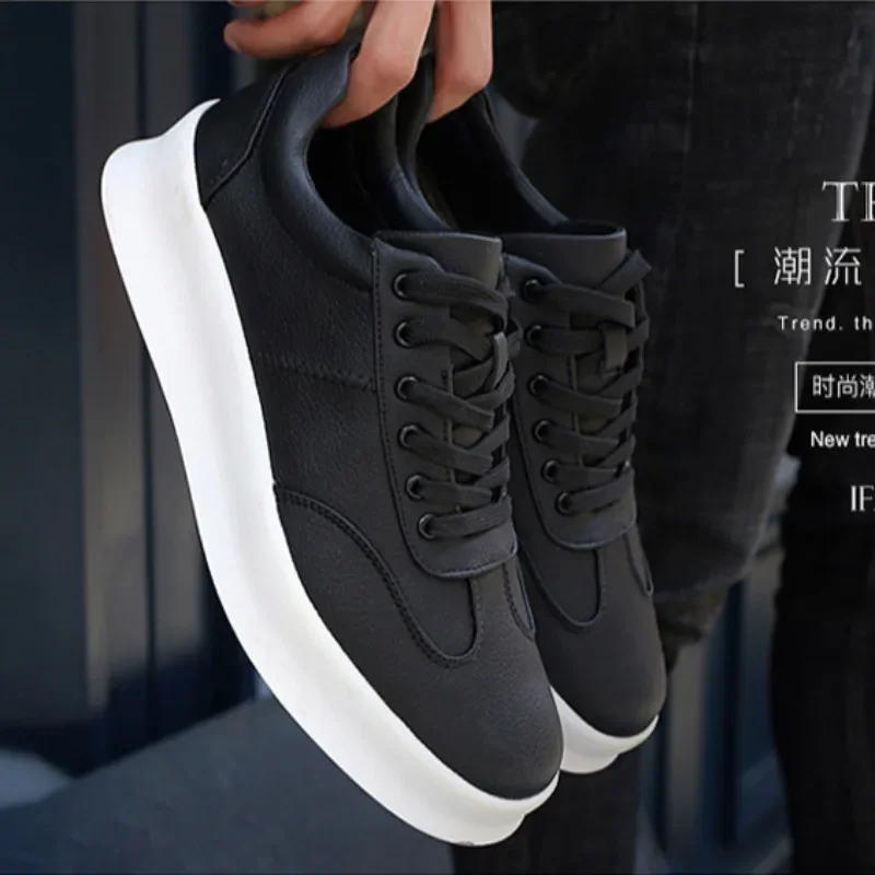 Luxury Designer Men Shoes High-quality Leather Casual Shoe Fashion Platform Sneaker for Men White Tennis Shoes Zapatillas Hombre