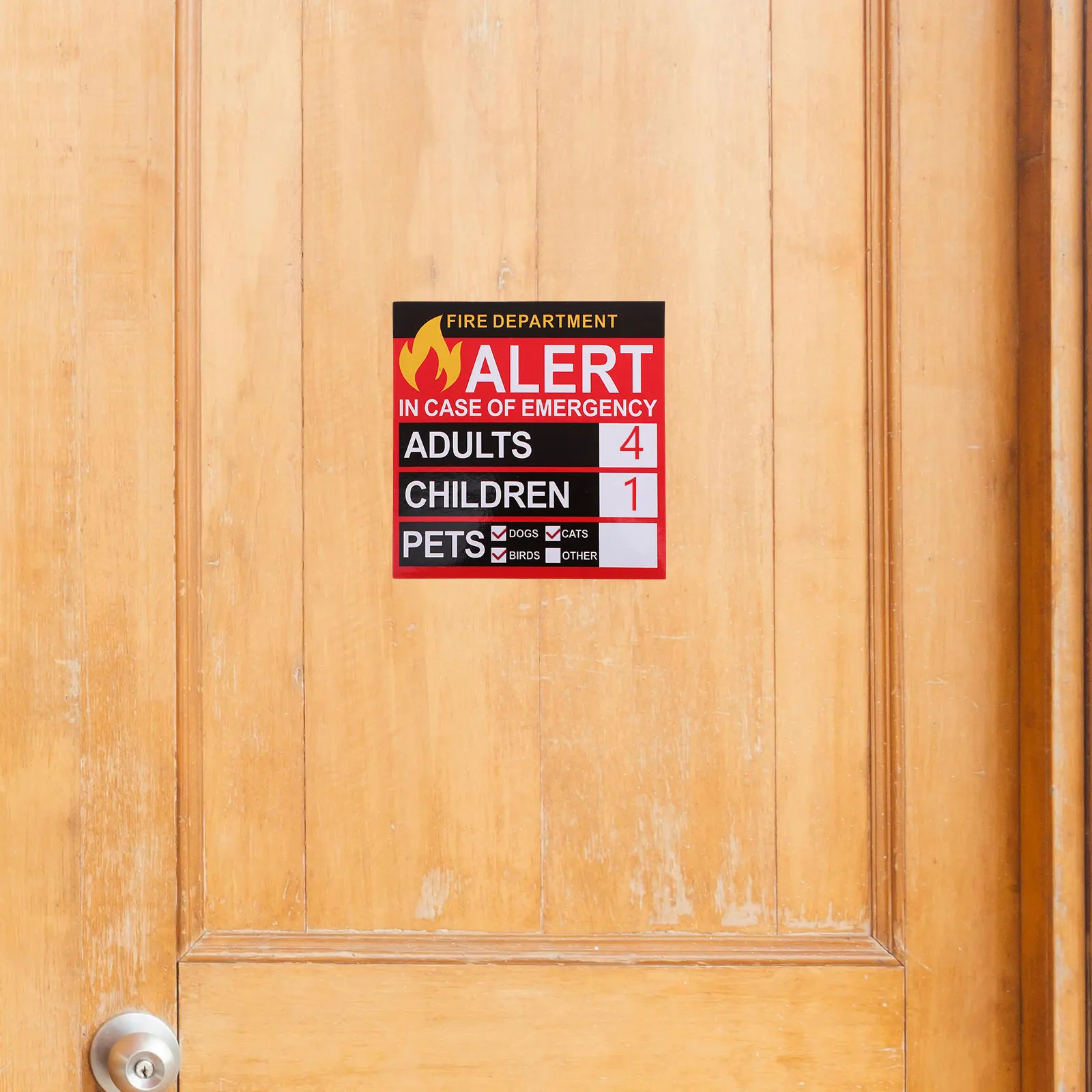 

20 Sheets Stickers Emergency People Decal Window Sticker Household Business Use