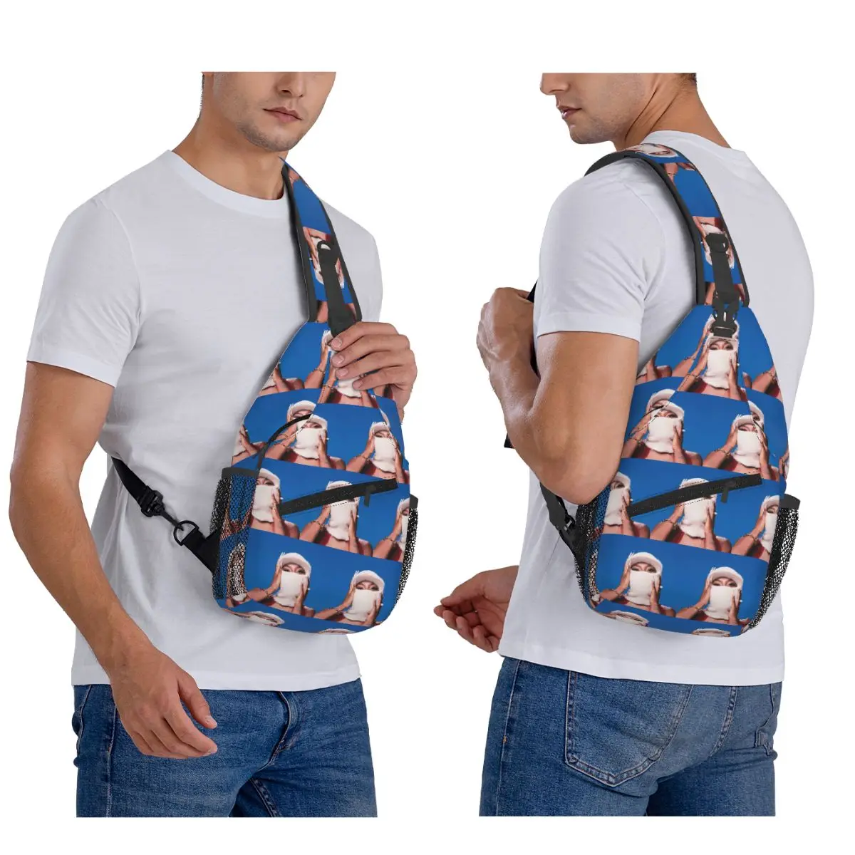 Aya Nakamura DNK Album Cover Rap Chest Bag Men Sling Crossbody Backpack Chest Bag Traveling Hiking Daypack Shoulder Bag