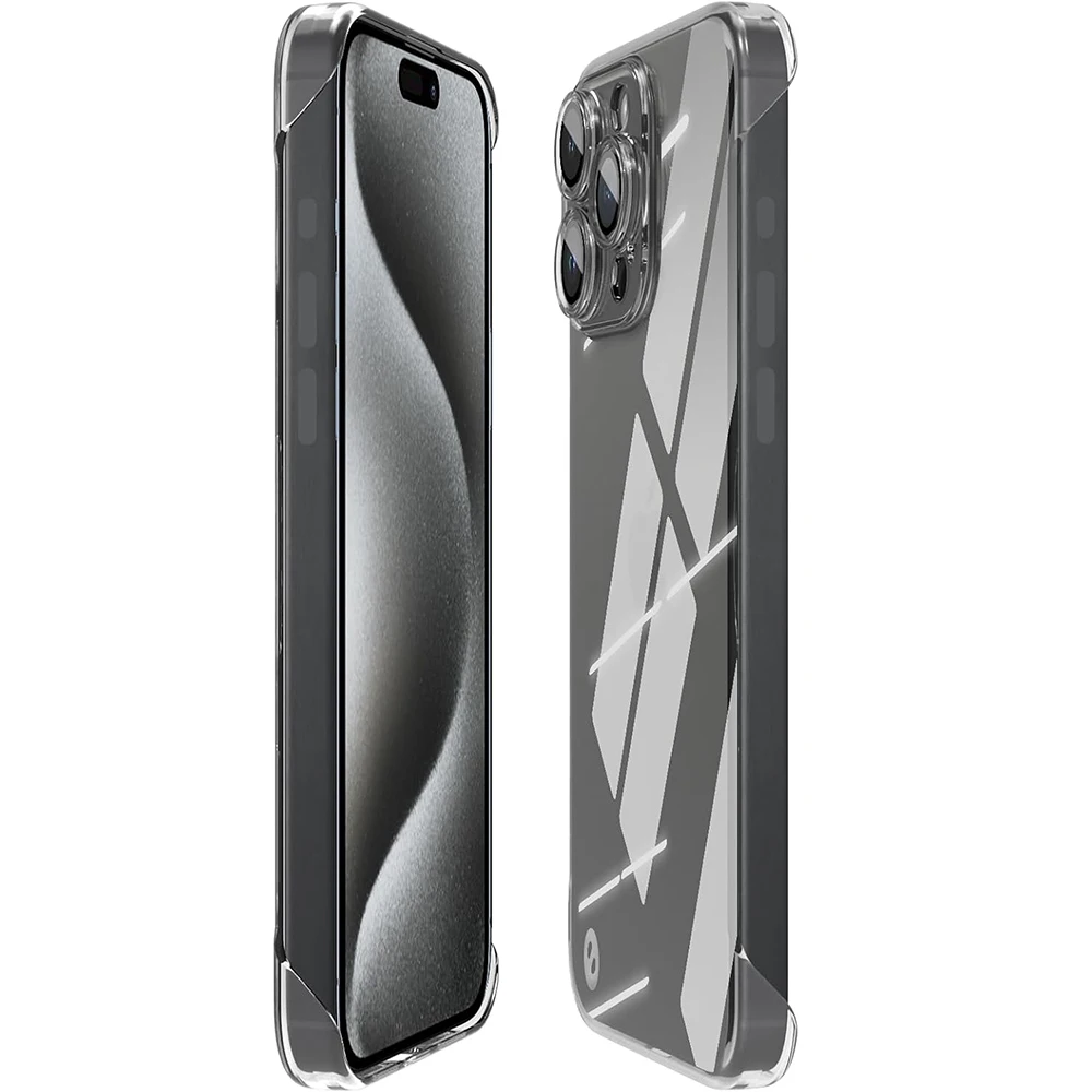 Ultra cienkie przezroczyste twarde etui na telefon iPhone 15 14 Plus 13 12 11 Pro Max bezramowa przezroczysta tylna pokrywa 15pro 14 + 13