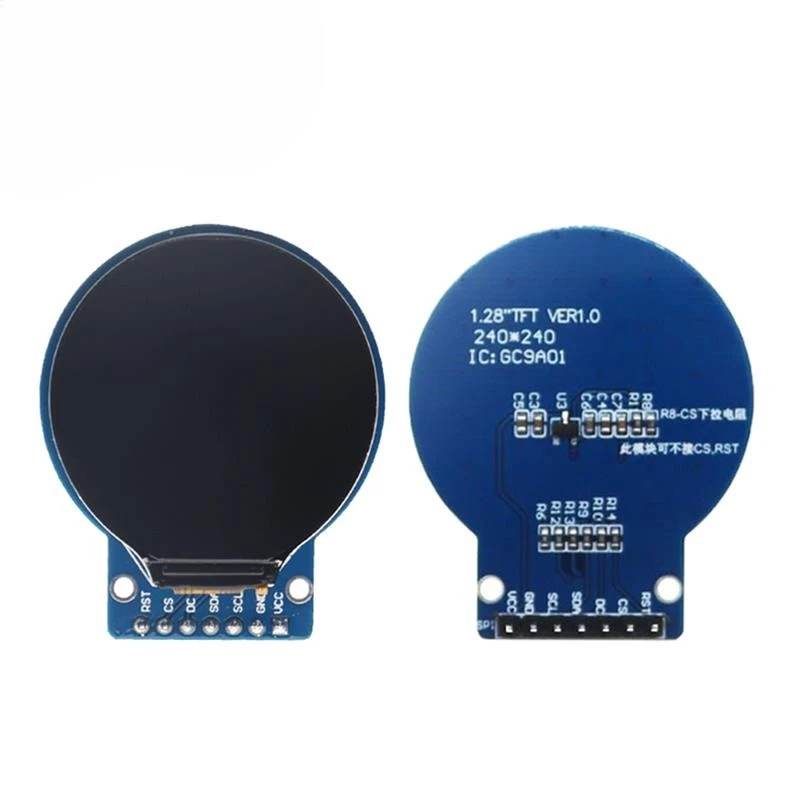 Layar TFT 1.28 inci modul Tampilan LCD TFT bulat RGB 240*240 GC9A01 Driver 4 kawat antarmuka SPI 240x240 PCB UNTUK Arduino