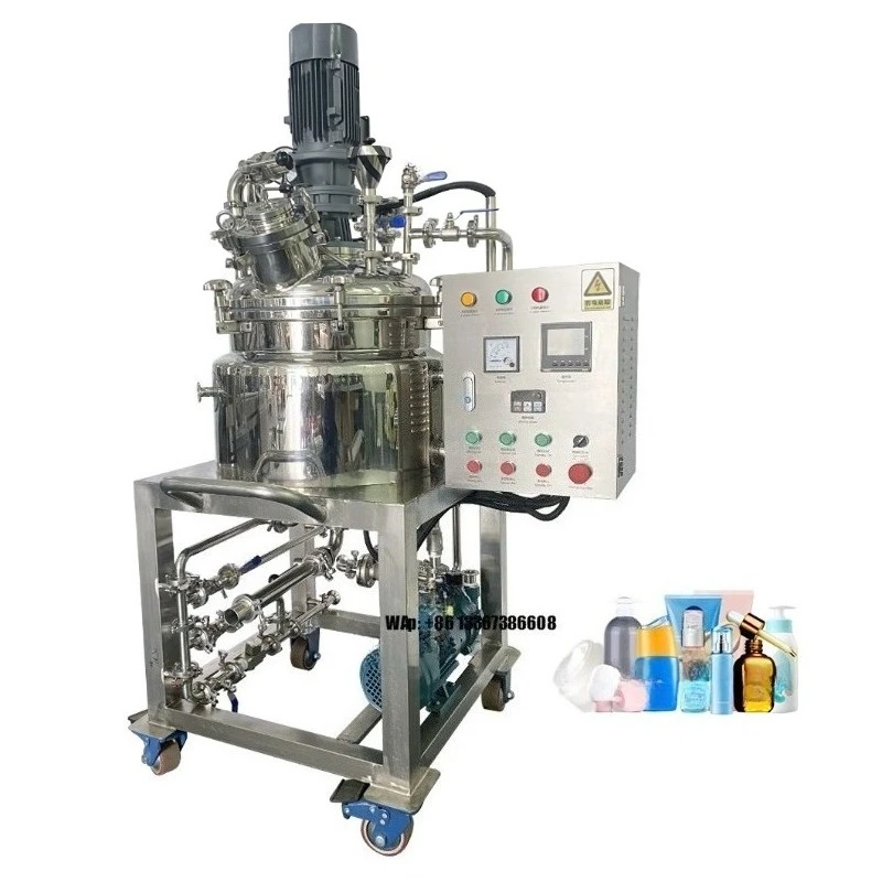 Good Quality Portable 50L Vacuum Defoaming Liquid Soap Detergent Heating Mixing Tank Machine