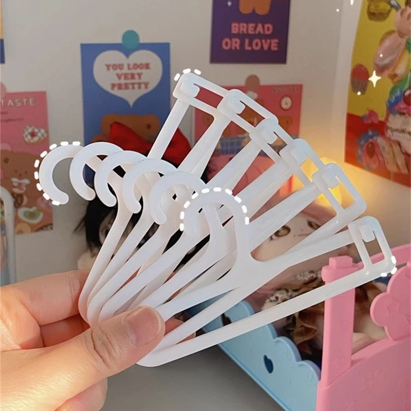 Labubu clothes hanger for V1 V2 V3 doll clothes shoes storage rack  plastic accessories decoration display girl birthday gift