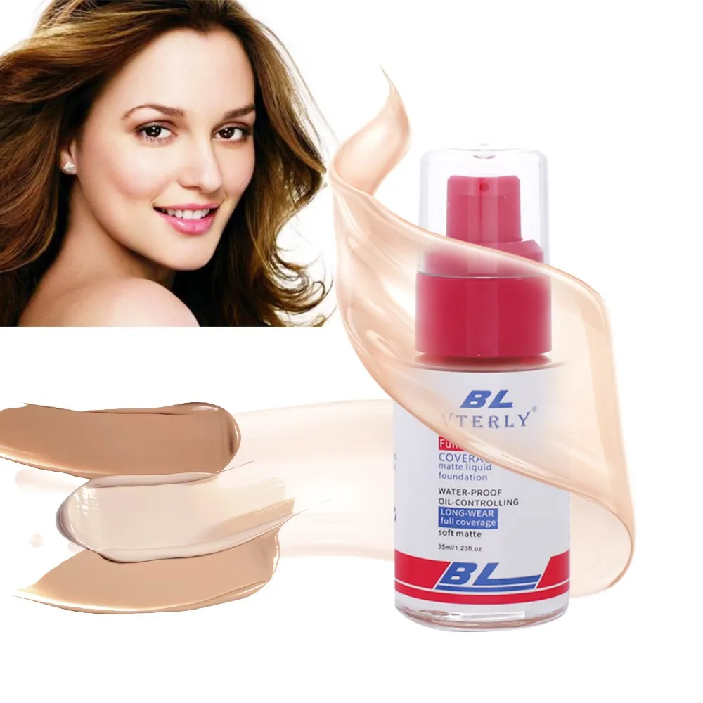 

Waterproof Matte 4 Colors Makeup Private Label Liquid Foundation Full Coverage Foundation