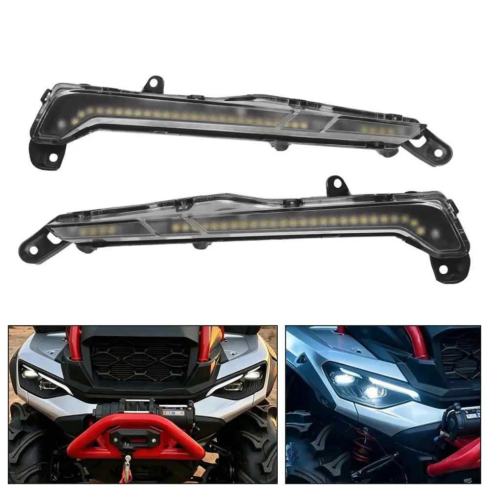 ATV Front DRL Bumper Lamp Auxiliary LED Light Daytime Running Light For Can-Am Outlander 1000R MAX 2025-up Accessories