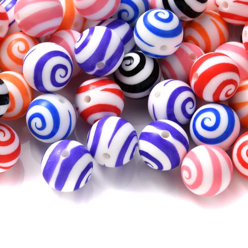 ลูกปัดซิลิโคนสำหรับทำจุกนมหลอก 3 ชิ้น 4 สี ลายพิมพ์เส้นด้าย ลูกปัดกลม สำหรับทำเครื่องประดับ DIY คลิปหนีบจุกนมหลอก