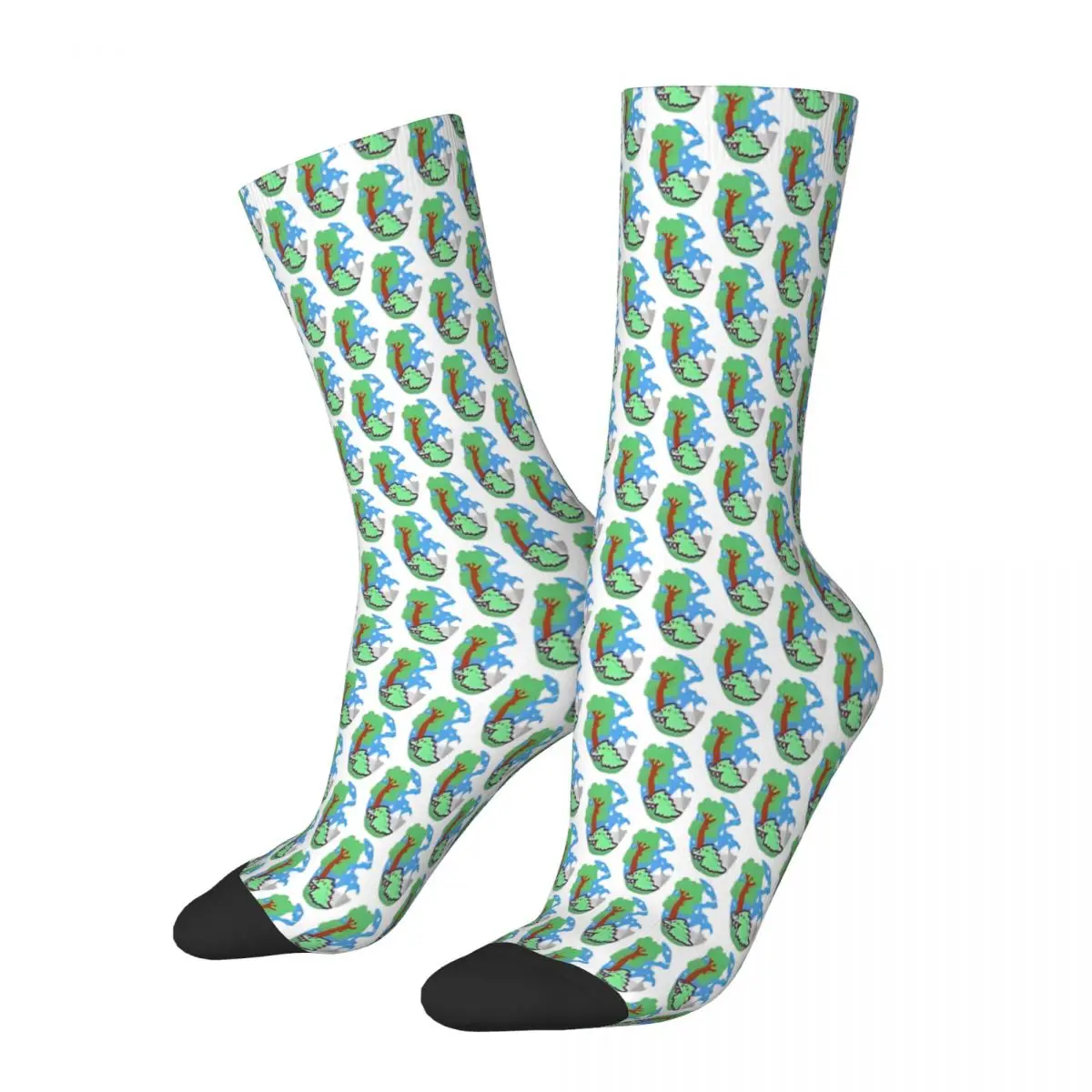 

Crocodile Scene Adventure Crocodile Socks Male Mens Women Spring Stockings Harajuku