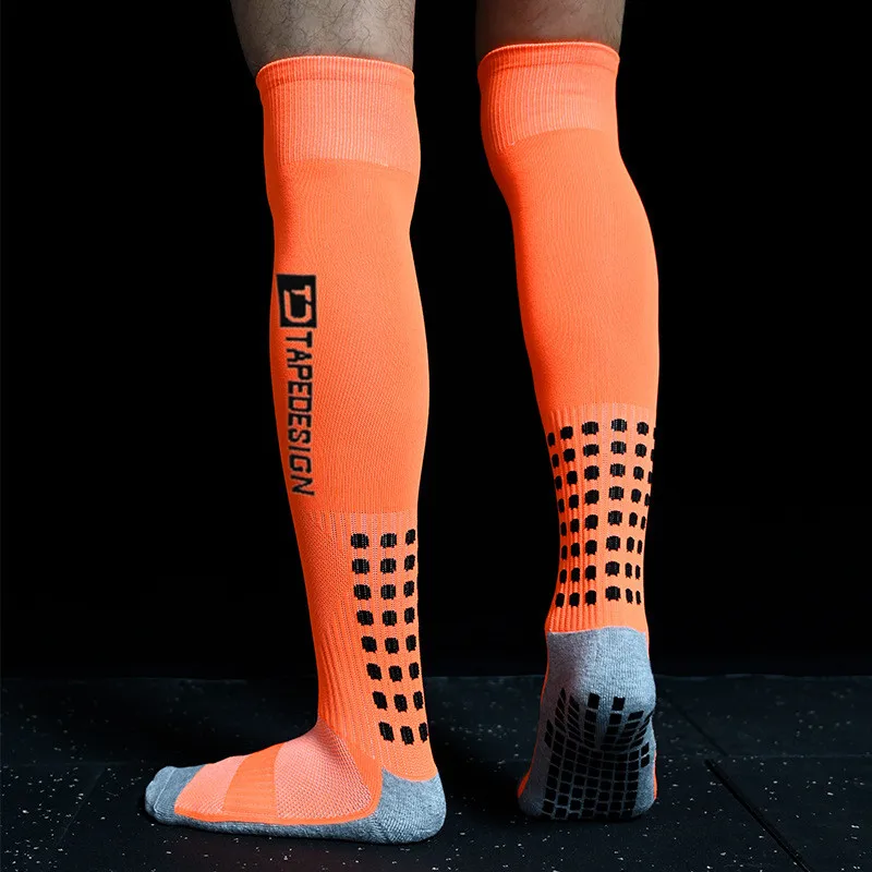 Calcetines largos de fútbol para hombre, medias antideslizantes transpirables hasta la rodilla, parte inferior de toalla, ciclismo, senderismo, entrenamiento deportivo, 2022