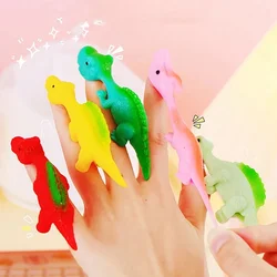 10PCS Dinosaur Finger Sticky Catapult Decompression Toy Turkey Finger Slingshot Kids Jungle Birthday Party Favors Guest Gifts