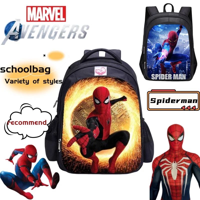 

new Spiderman Cartoon Cool Simple Fashion Creative Anime Peripherals Waterproof Breathable School Bag Backpack Gift for Students