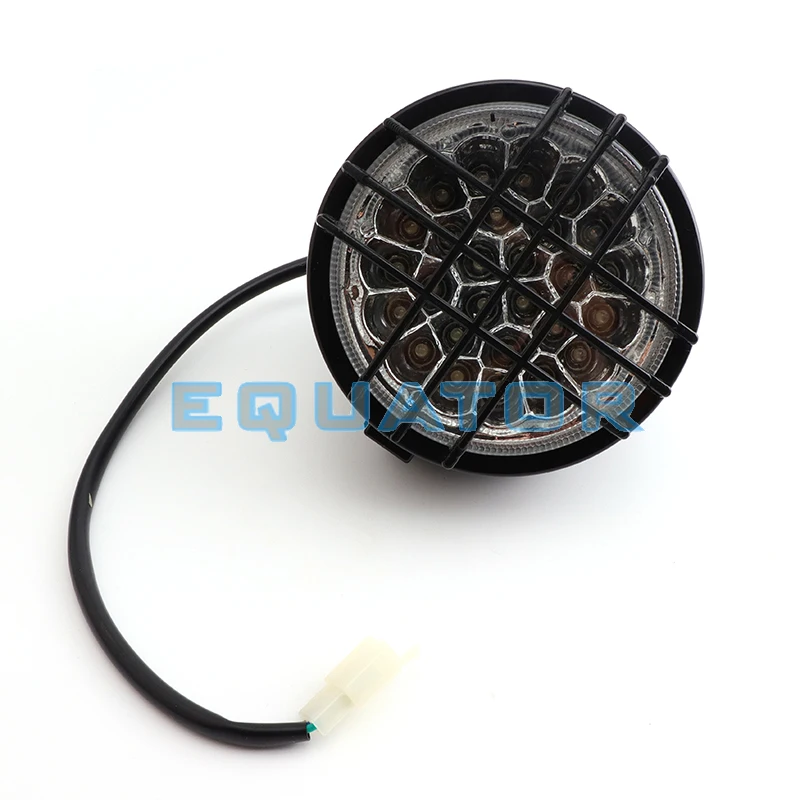 12V LED 3 WIRE Headlight Head Lamp Fog Light Utility Vehicle UTV ATV Gokart Quad Dune Buggy Go Kart Off-Road Scooter Accessories