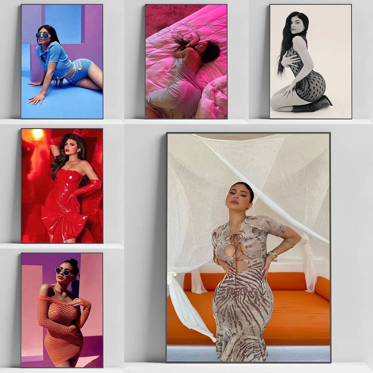 

Actress Kylie Jenner Sexy Woman Poster Decoration Home Decorations Room Decor Print Posters for Wall Art Painting on Canvas Home
