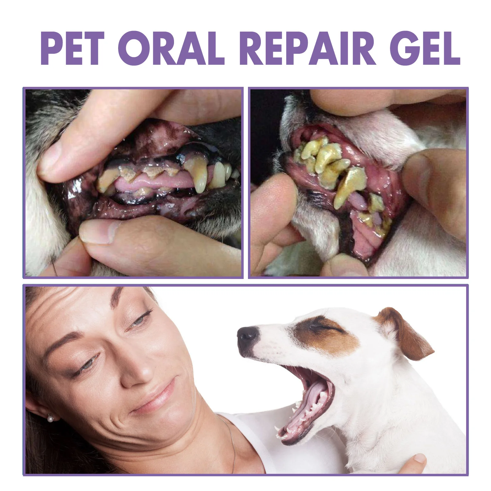 Pet Oral Repair Gel Deep Cleaning Dog Cat Teeth Stain Whitening Teeth Tartar Removing Bad Breath Oral Cleaning Care