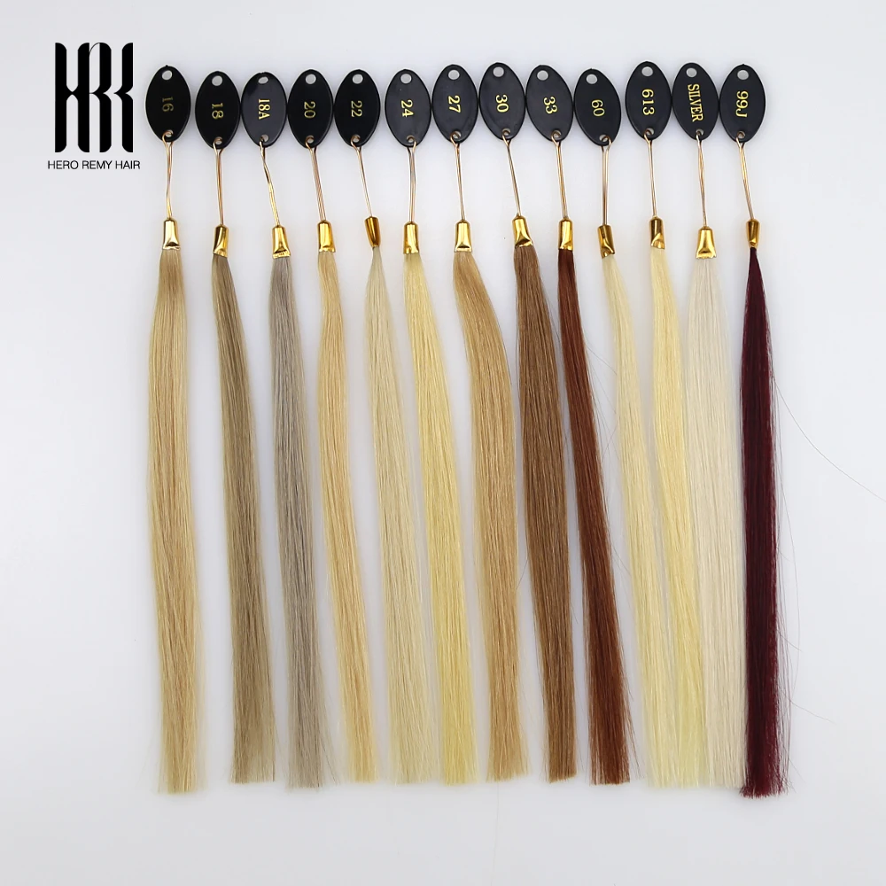 Afbeelding 7: Hero Remy Hair Menselijk haar Kleurringen / kleurenkaartjes 26 kleuren beschikbaar Kan worden geverfd voor salonsample