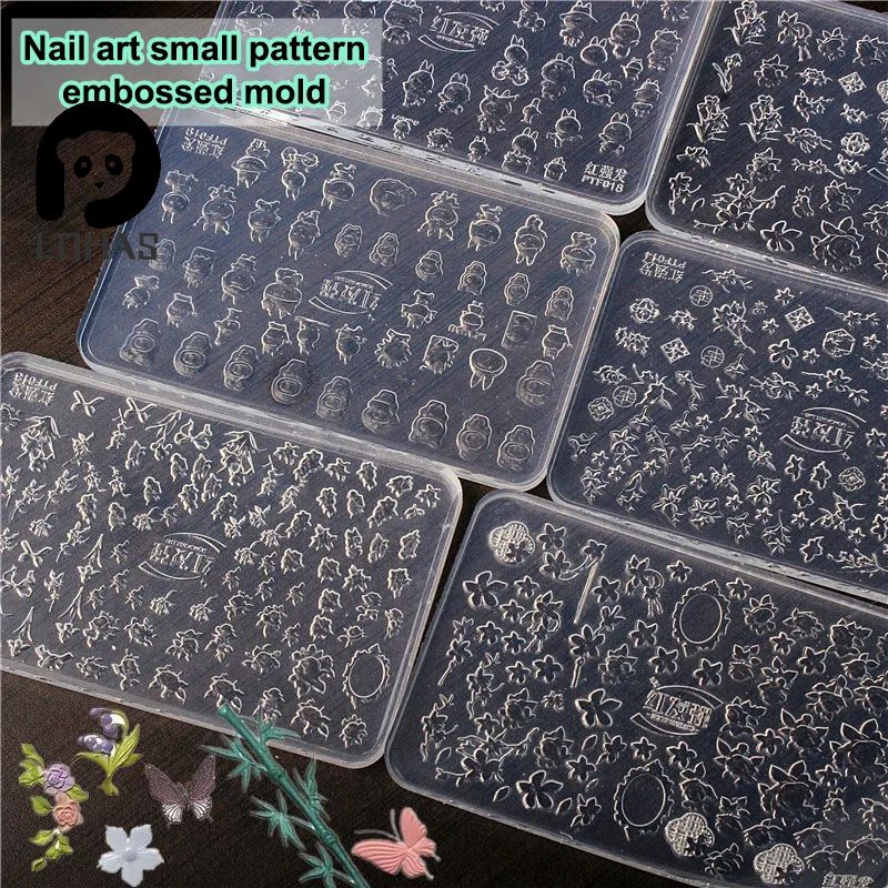 1 قطعة ثلاثية الأبعاد قالب من السيليكون زهرة القلب مسمار الفن زينة الأظافر DIY تصميم قالب الأظافر ختم لوحة قالب مانيكير