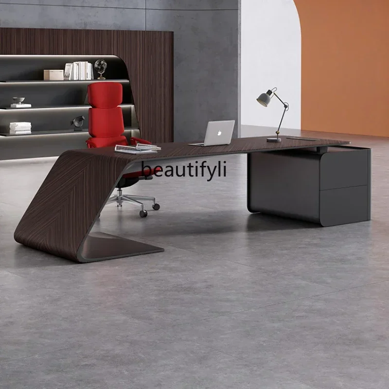 K185 Advanced Design Sense Boss   Office Desk for Boss Simple Modern Executive  Office Office Desk and Chair Combination