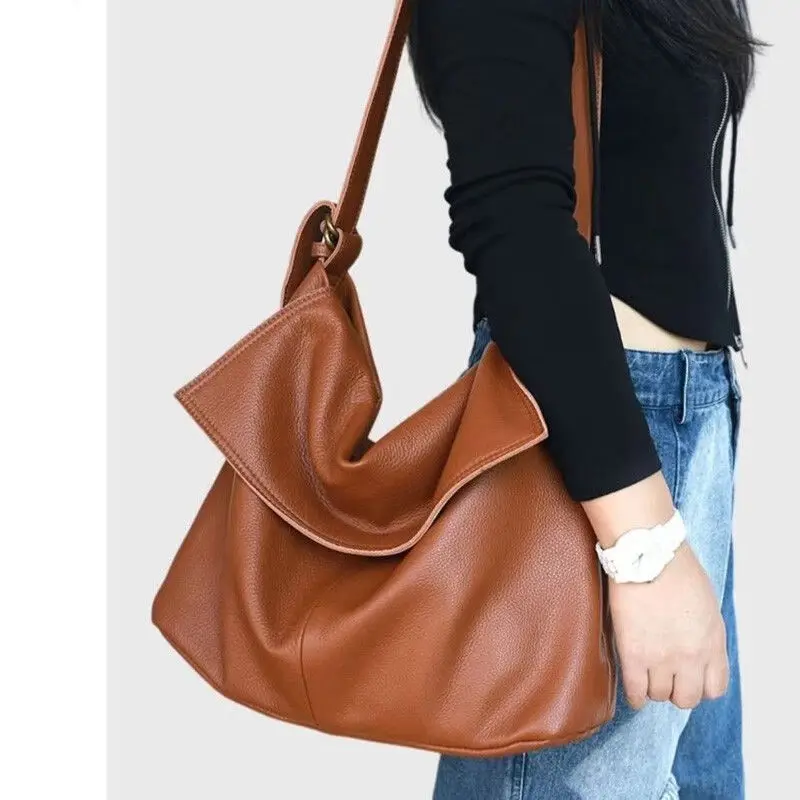 Female Hobos Shoulder Bags Large Capacity Crossbody Bag Big Stylsih Tote Bag Ladies Soft Leather Messenger Bags Travelling Bag