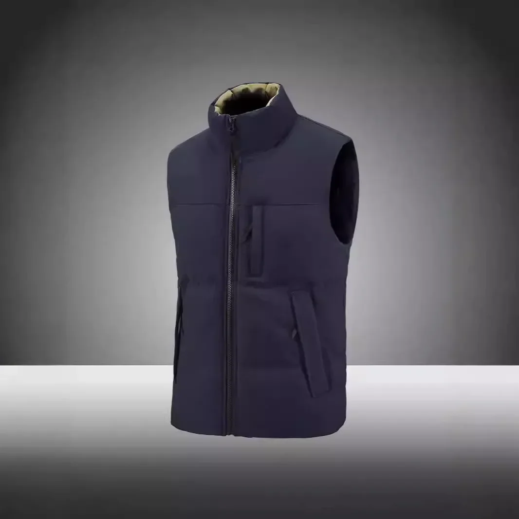 

Мужской утолщенный теплый жилет на флисовой подкладке, хлопковый жилет большого размера, верхняя одежда, куртка с подплечниками
