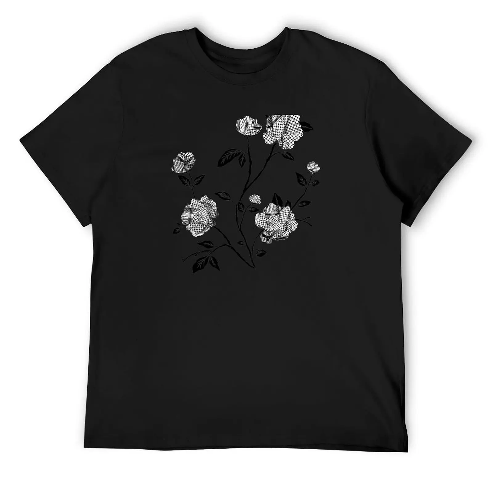 

Keffiyeh Roses T-Shirt valentines boutique clothes summer 2025 oversized graphic tee essential t shirt outfits for men